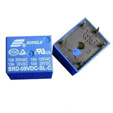 General Purpose Relay SPDT (1 Form C) 9VDC Coil 10A Through Hole 5 Pin