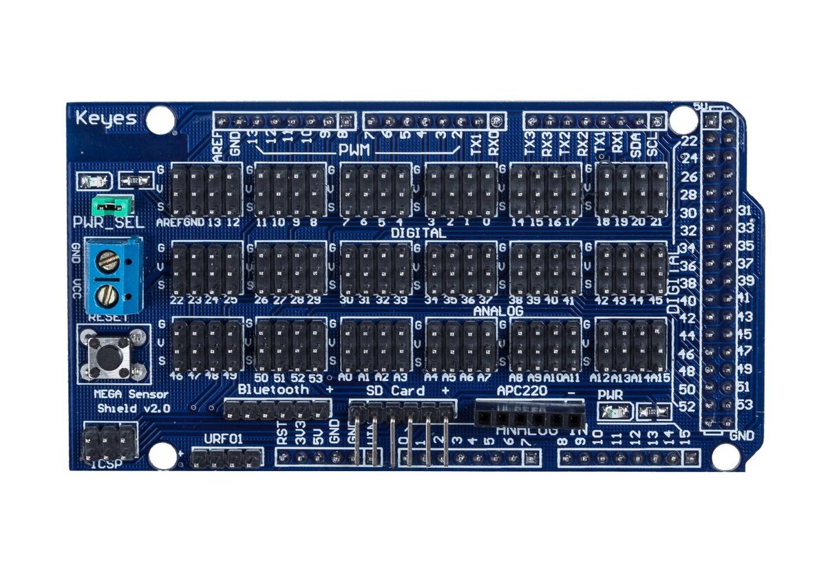 Arduino Mega Sensor Shield