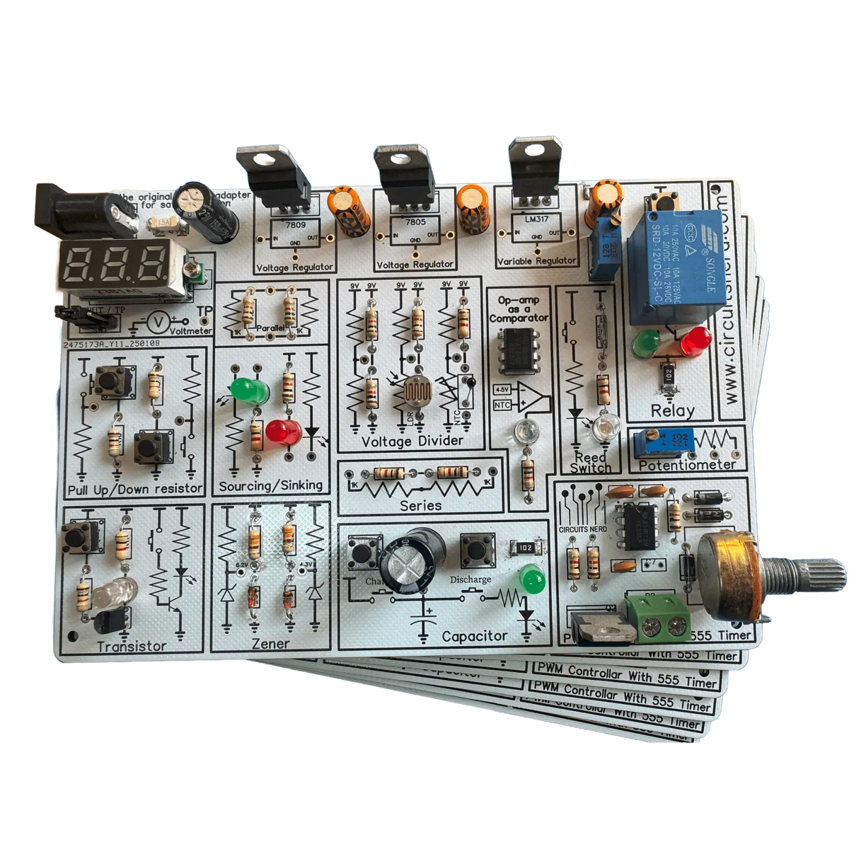 Circuits Nerd Starter Kit for Learning Core Electronics