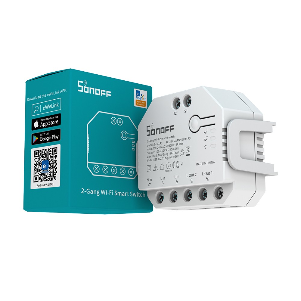 SONOFF DUALR3 Dual Relay Two Way Power Metering Smart Switch