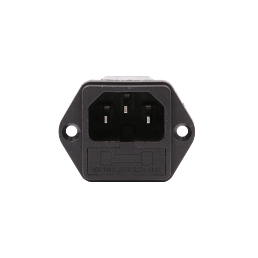 AC Power Socket 3 Pin Male Plug Connector 10A 250V With Fuse Compartment