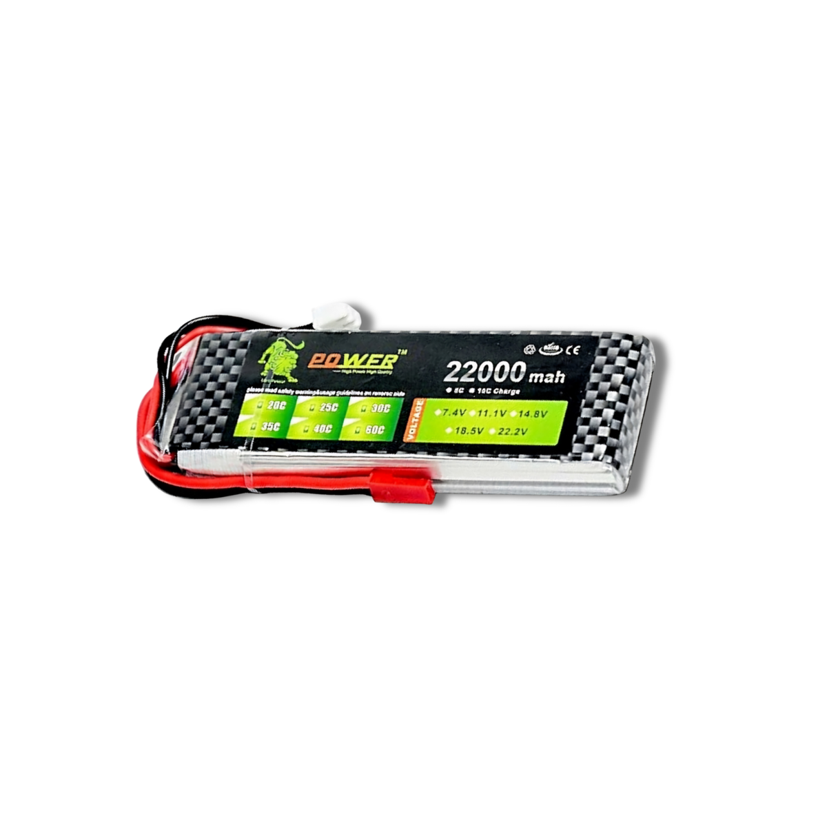 Lithium Polymer Battery 11.1V, 3S , 22000 mAH- 35C