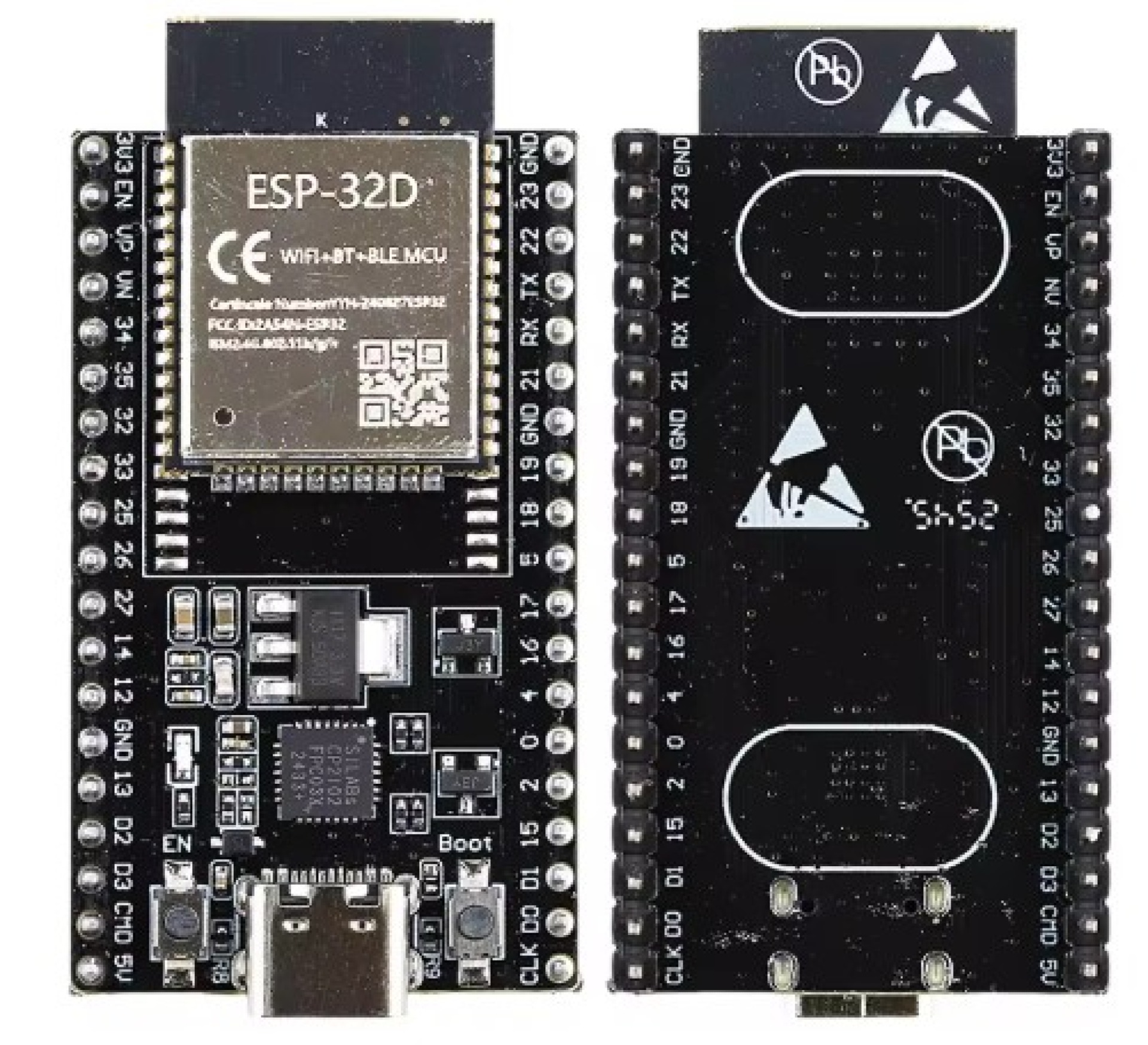 ESP32-32D Development Board with GPIO Expansion Wifi Module USB Type-C 38PIN DevKitC